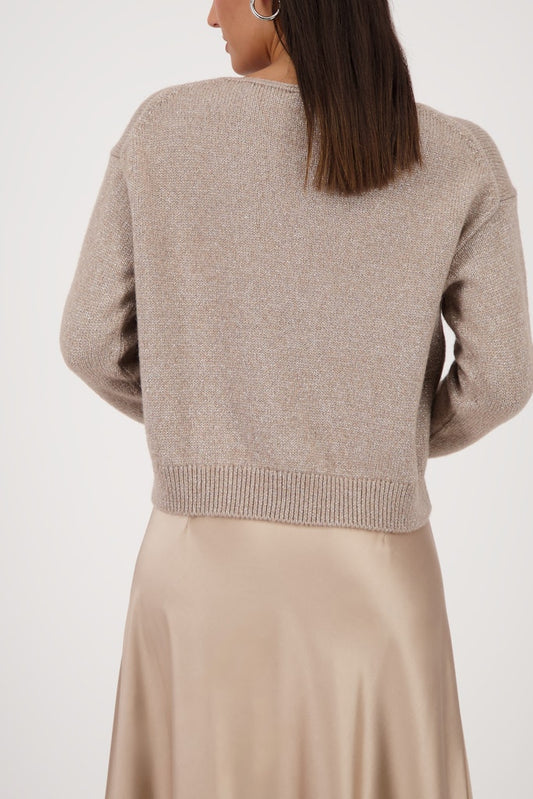 Monari crew neck lurex sweater 809079