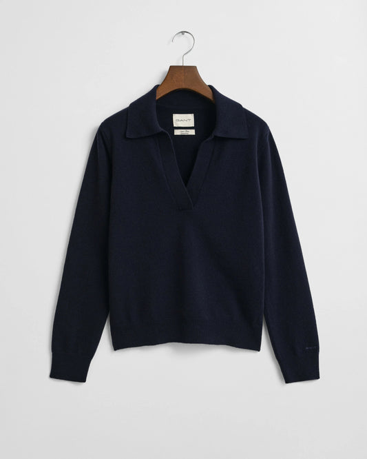 Gant blue wool rugger top 4805395