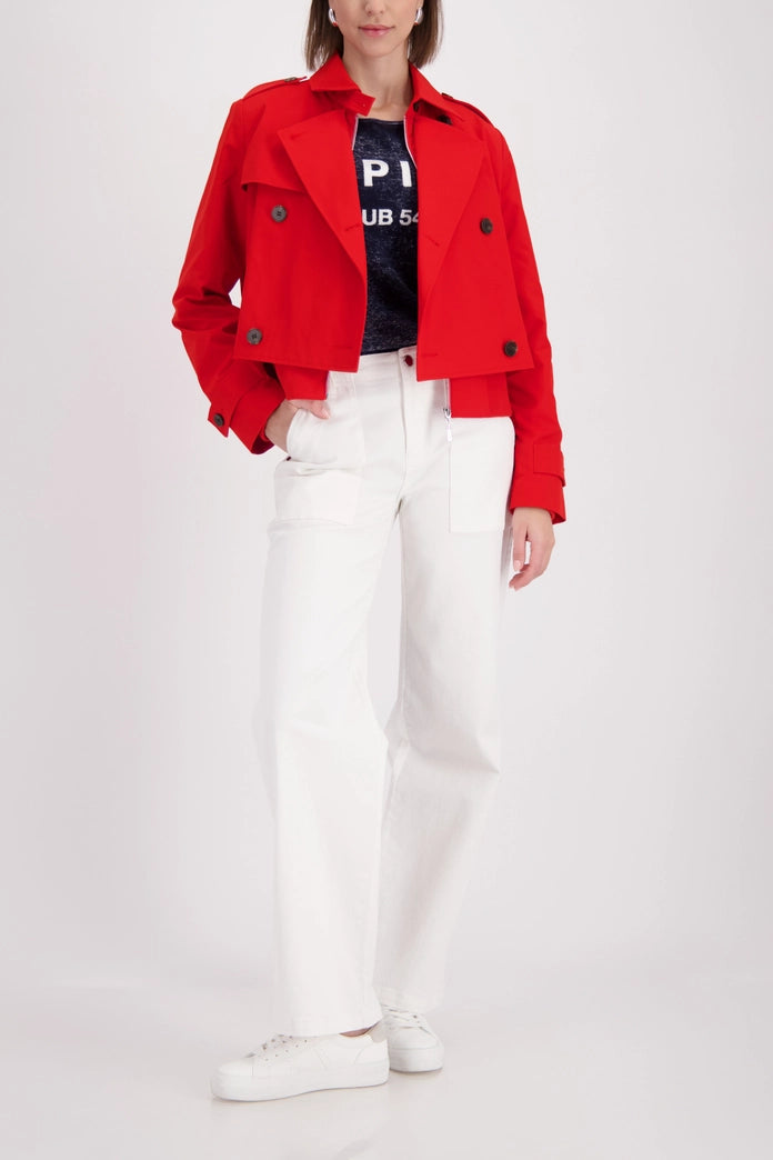 Monari Chilli Red Short Trench Coat 410321