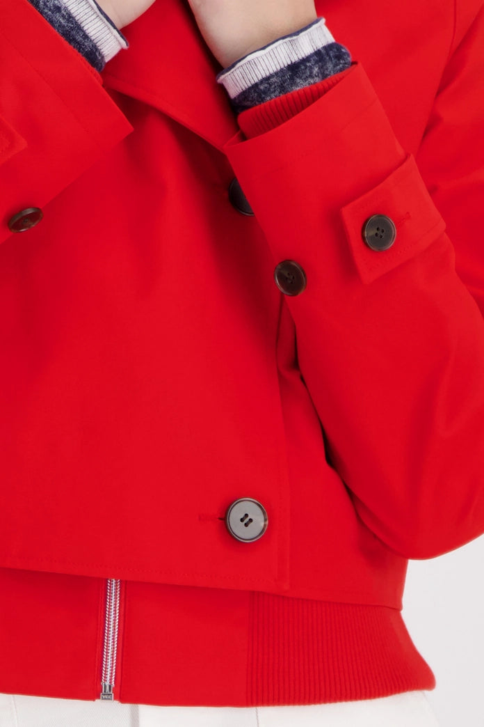 Monari Chilli Red Short Trench Coat 410321