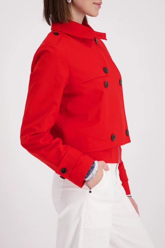Monari Chilli Red Short Trench Coat 410321