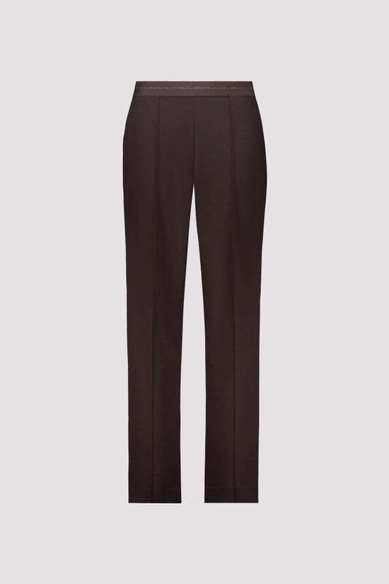 Monari Chocolate Glitter Stripe Trousers 410347