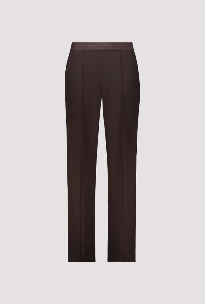 Monari Chocolate Glitter Stripe Trousers 410347