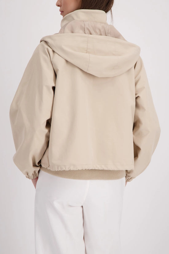 Monari Sand Oversized Jacket with Hood 410365
