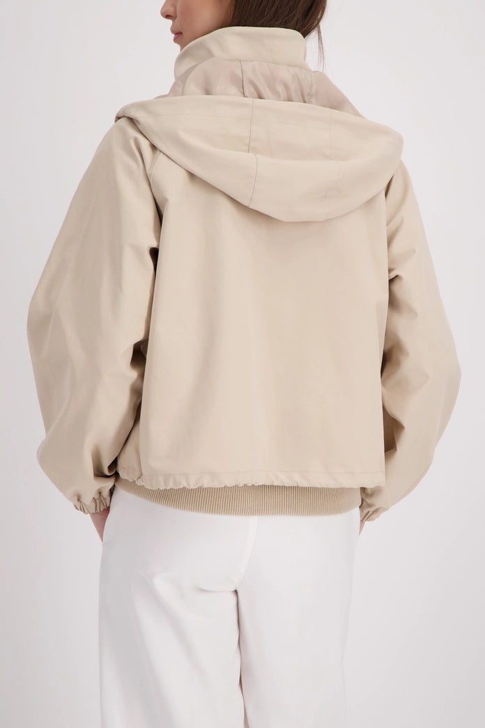 Monari Sand Oversized Jacket with Hood 410365