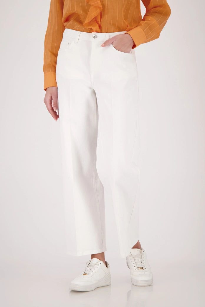 Monari Off-White Wide Leg Palazzo Jeans 410335