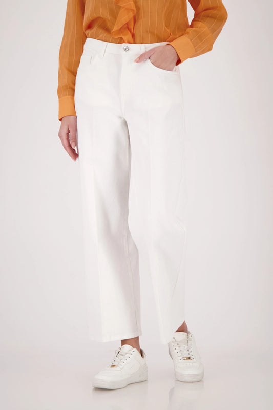 Monari Off-White Wide Leg Palazzo Jeans 410335