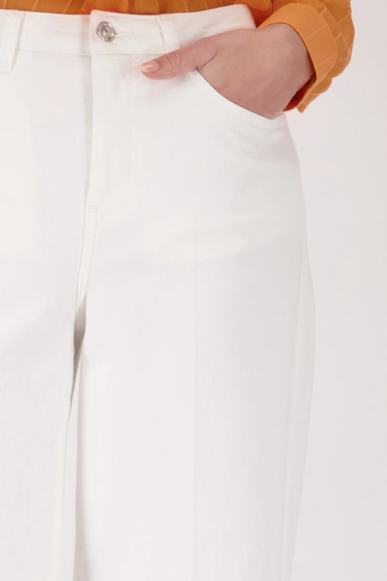 Monari Off-White Wide Leg Palazzo Jeans 410335