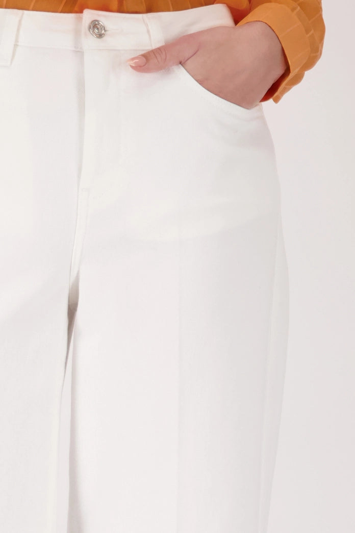 Monari Off-White Wide Leg Palazzo Jeans 410335