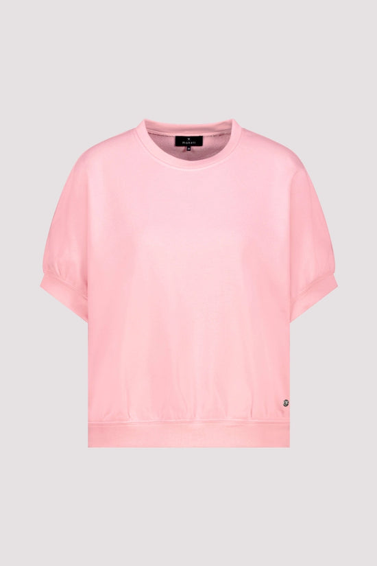 Monari Pink Short Sleeve Crew Neck Cotton Sweatshirt 410125