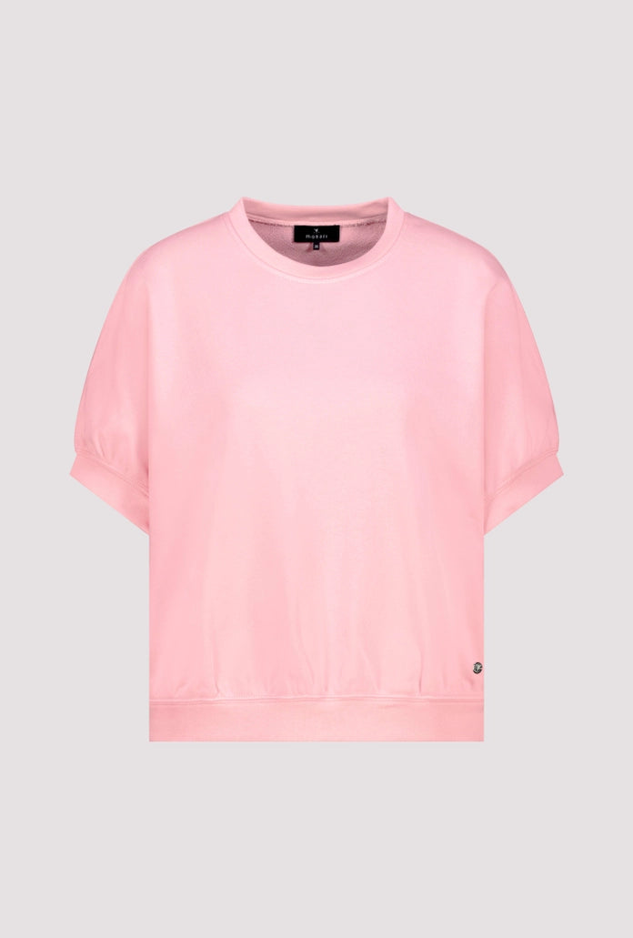 Monari Pink Short Sleeve Crew Neck Cotton Sweatshirt 410125