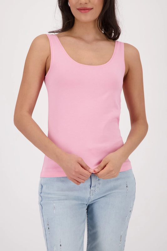 Monari Pink Sleeveless Round Neck Basic Top 410372