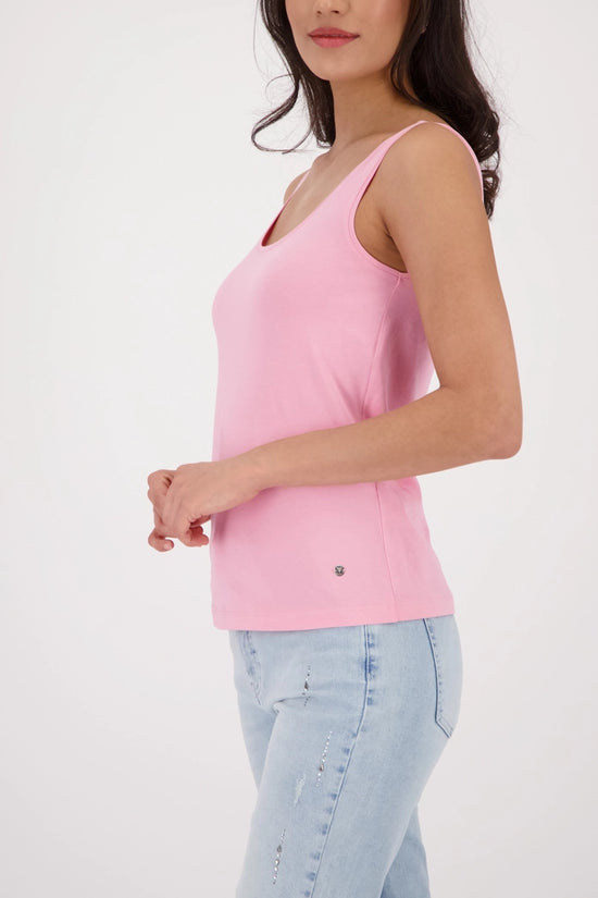 Monari Pink Sleeveless Round Neck Basic Top 410372