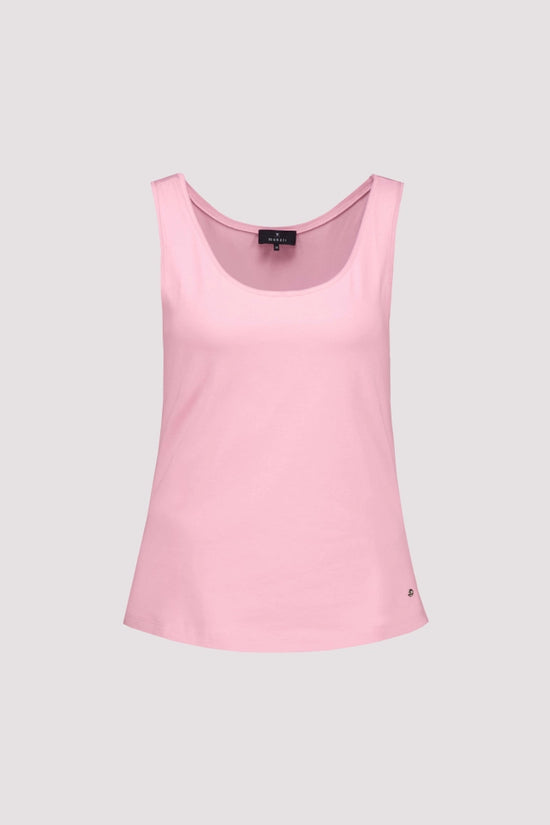 Monari Pink Sleeveless Round Neck Basic Top 410372