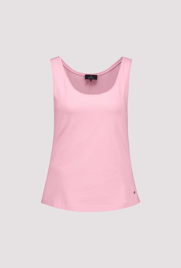 Monari Pink Sleeveless Round Neck Basic Top 410372