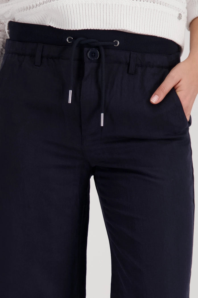Monari Marine Wide Leg Trousers with Drawstring