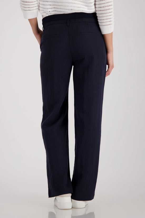 Monari Marine Wide Leg Trousers with Drawstring