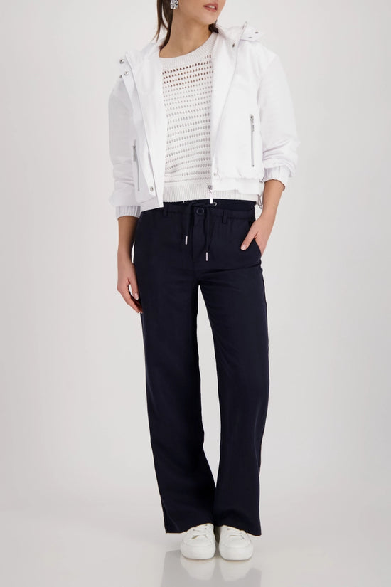 Monari Marine Wide Leg Trousers with Drawstring