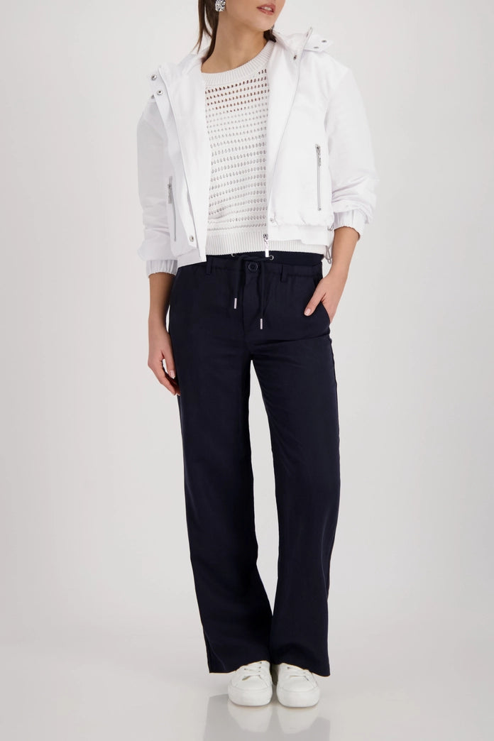 Monari Marine Wide Leg Trousers with Drawstring