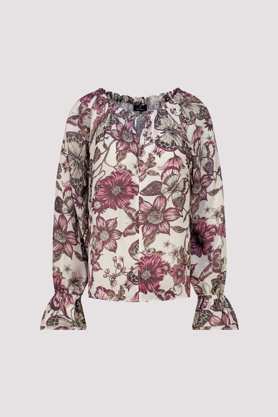 Monari Floral/Butterfly Print Long Sleeve Blouse 809749