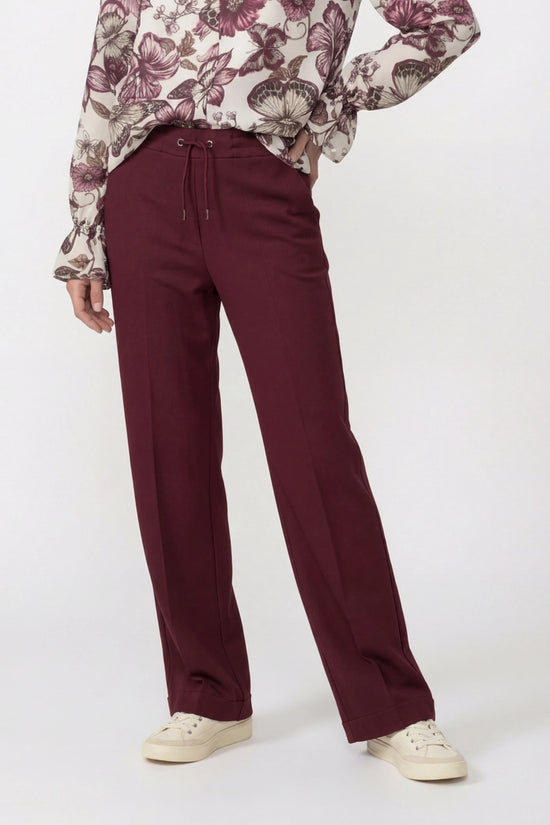 Monari Bordeaux Wide Leg Jogger Trouser 810037