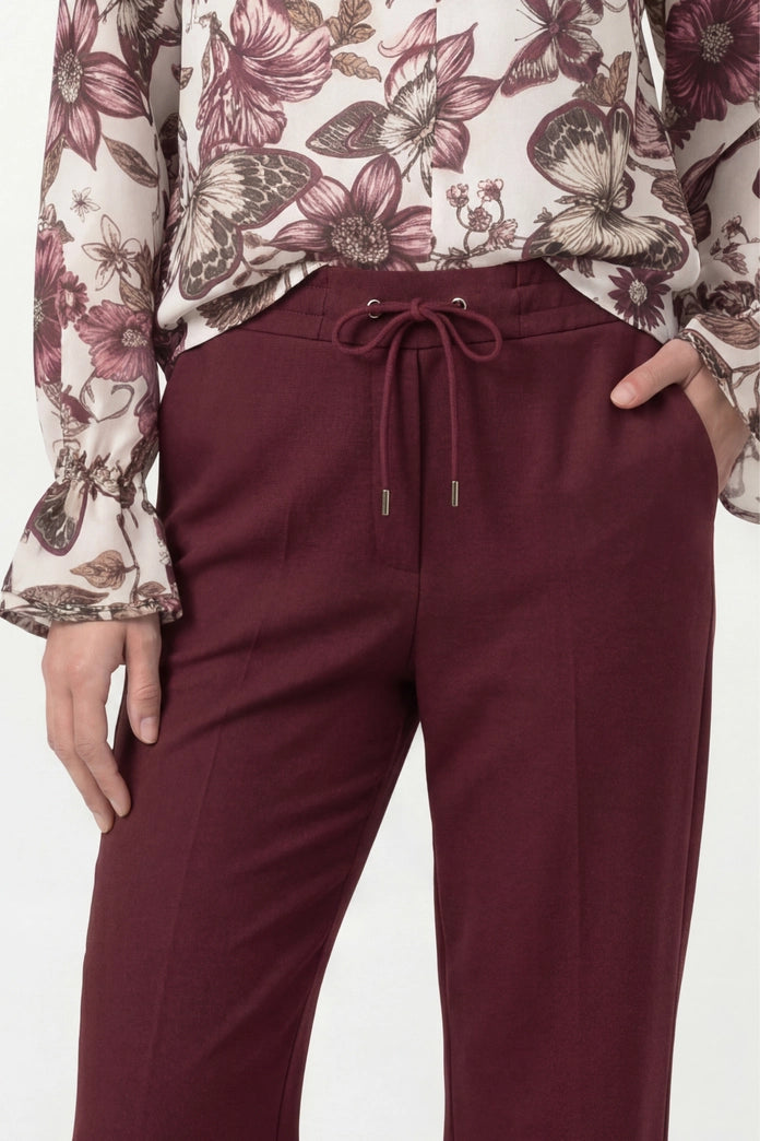 Monari Bordeaux Wide Leg Jogger Trouser 810037