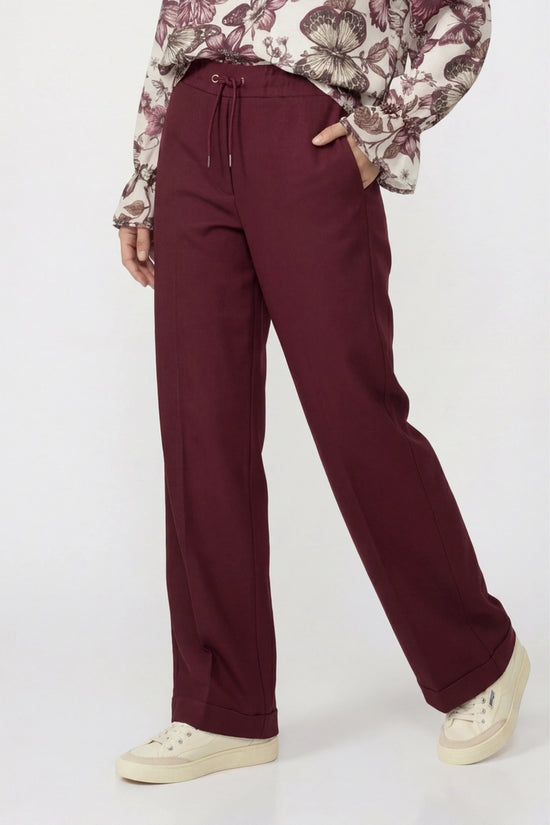 Monari Bordeaux Wide Leg Jogger Trouser 810037