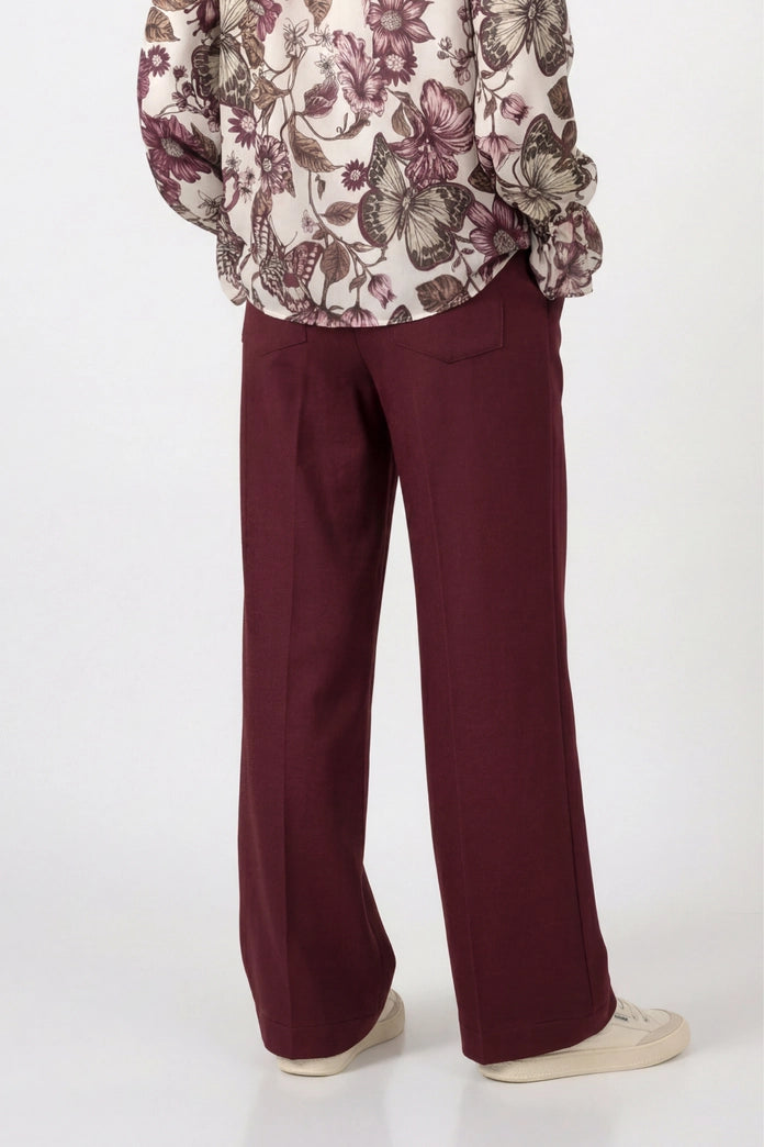 Monari Bordeaux Wide Leg Jogger Trouser 810037