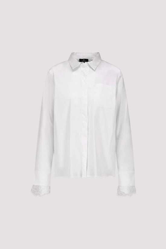 Monari White Shirt with Lace Details