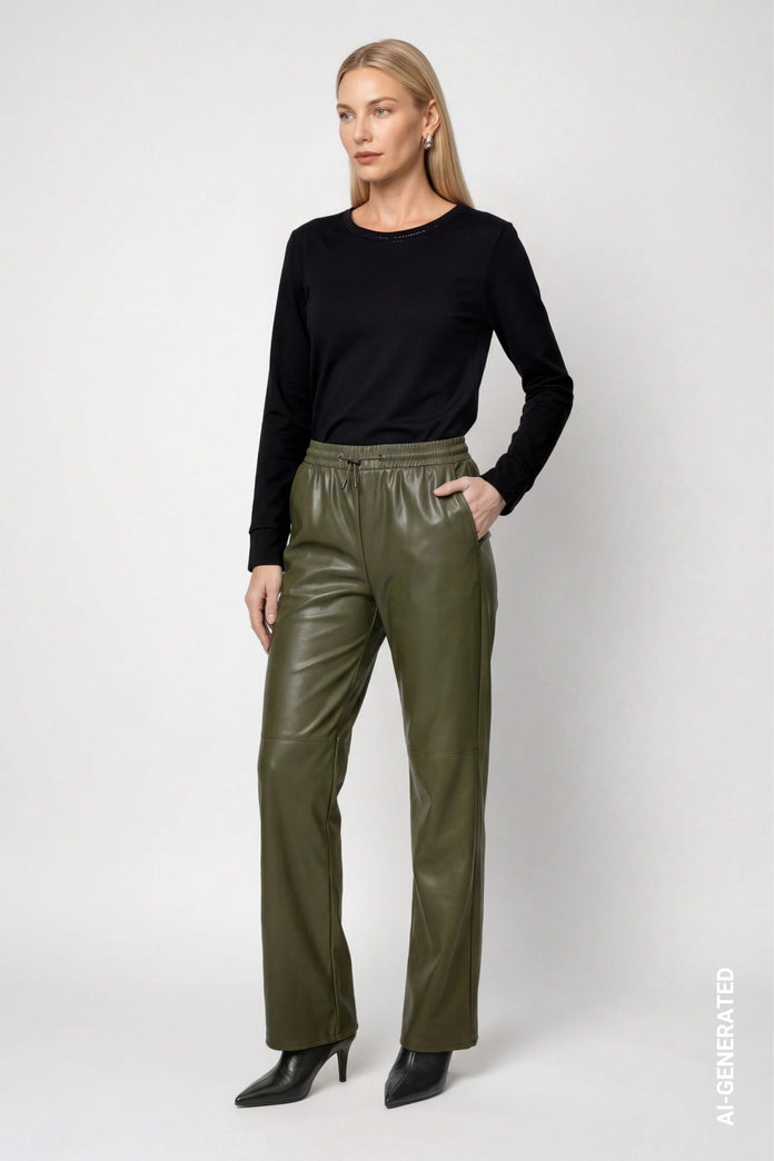 Monari Black Long Sleeve T-Shirt with Rhinestone Details