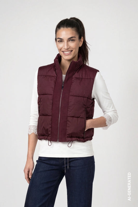 Monari Bordeaux Quilted Gilet