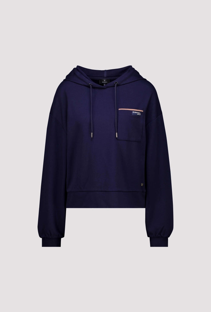 Monari Dark Blue Sweatshirt with Mini Patch