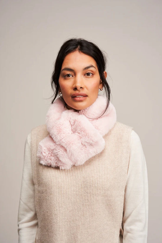 Helen Moore Rose Faux Fur Ruffle Scarf