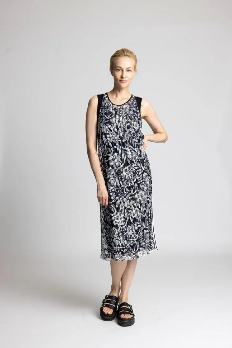 Sani Blu printed net dress 7088