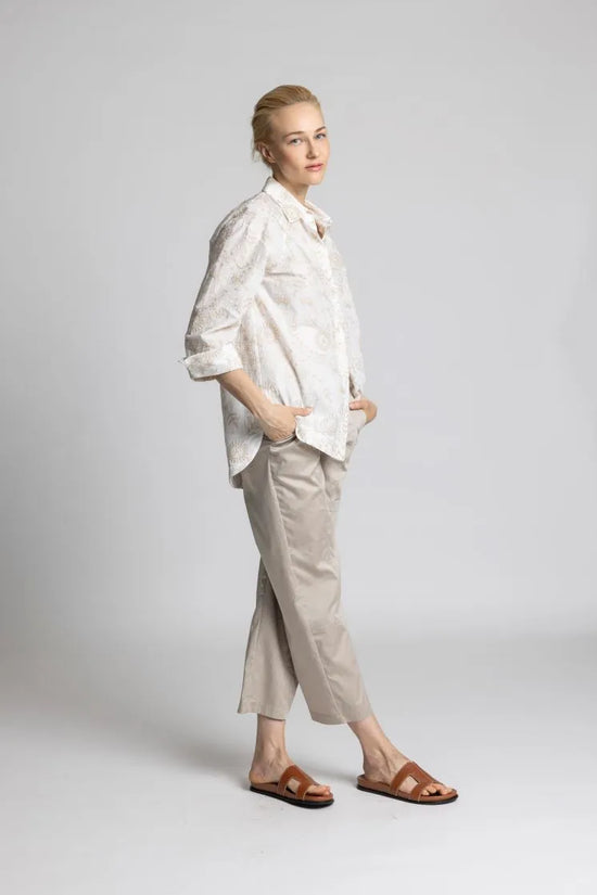Sani Blu oversized embroidered shirt 7149