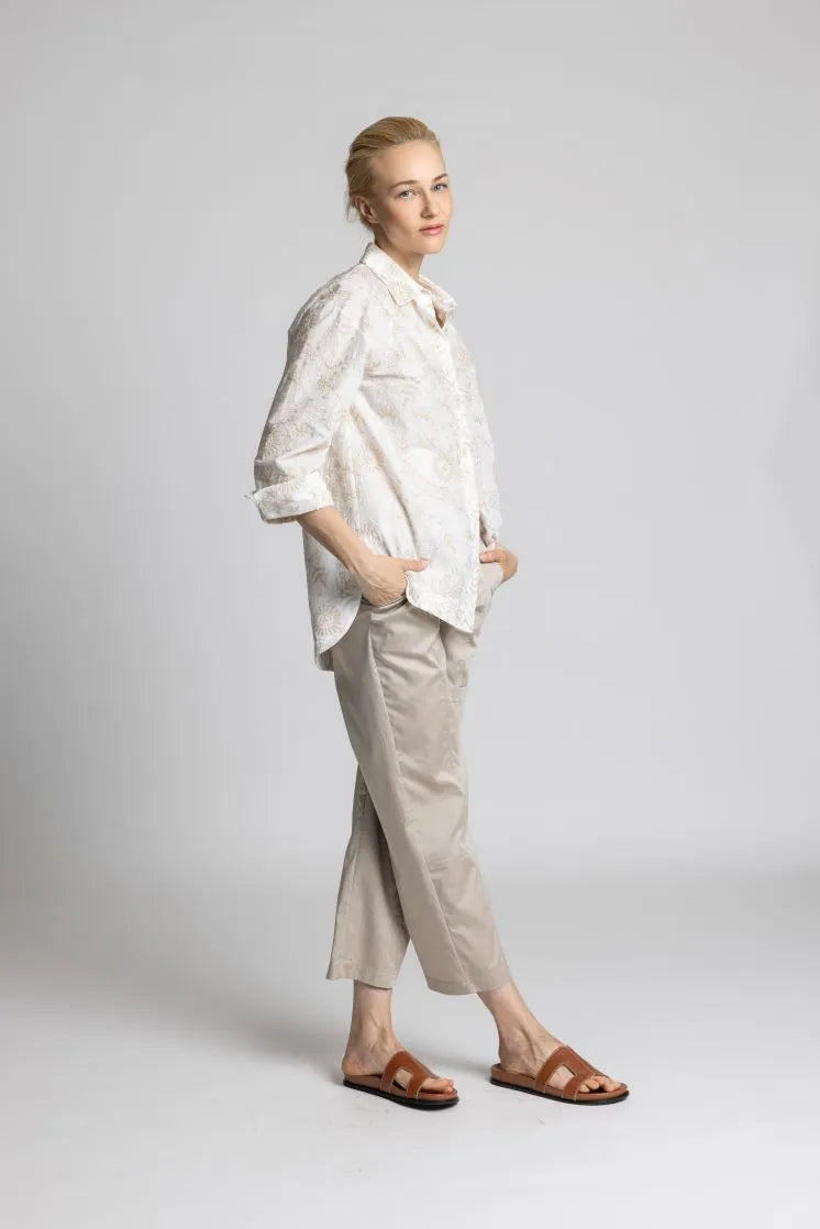Sani Blu oversized embroidered shirt 7149