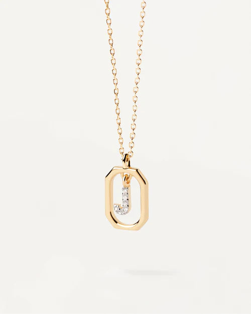PDPaola mini gold letter J necklace CO02-521