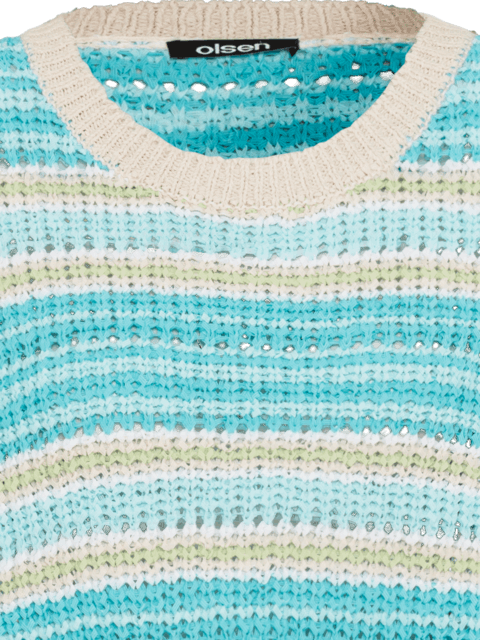 Olsen short sleeve stripe sweater 11004600
