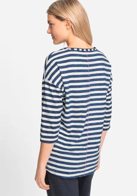 Olsen 3/4 sleeve striped t-shirt 11105053