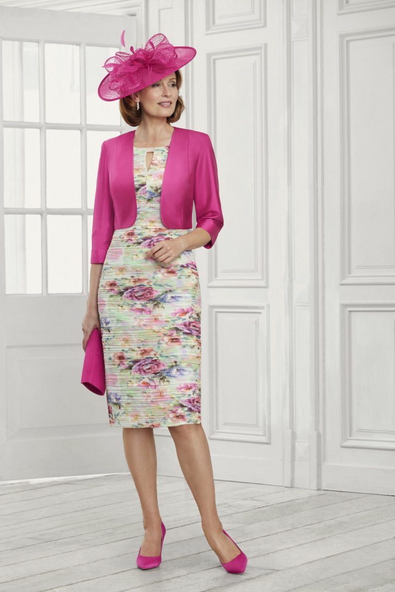 Condici Floral Dress & Hot Pink Jacket
