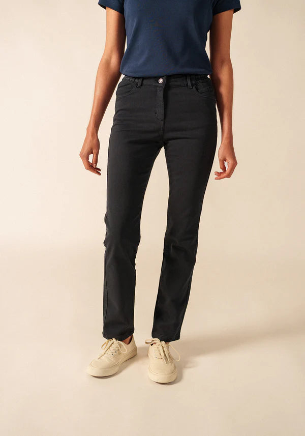 Saint James Navy Slim Leg 5 Pocket Stretch Jeans