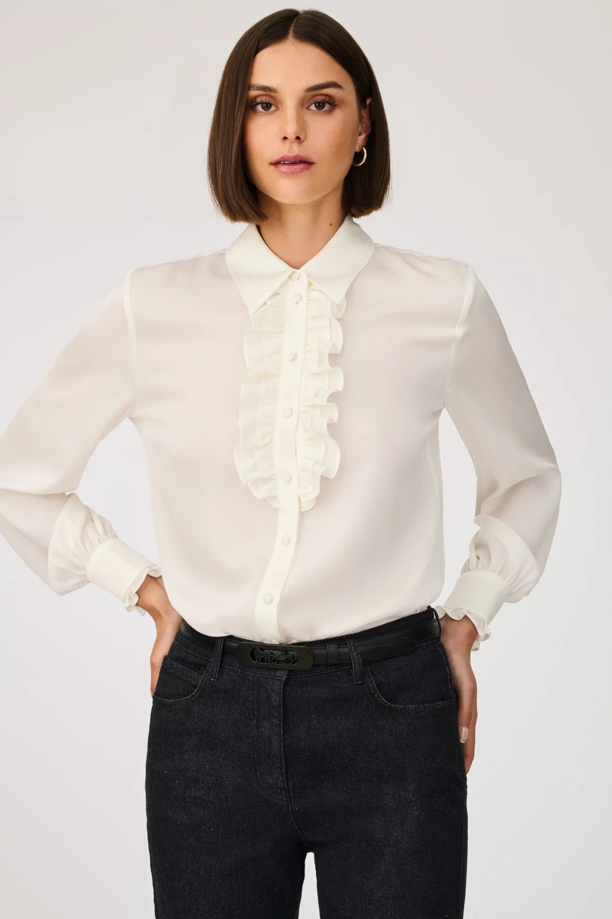 Weill silk ruffle shirt 117010