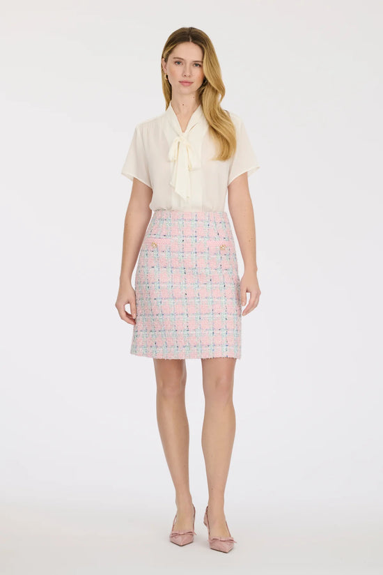 Weill checked tweed skirt
