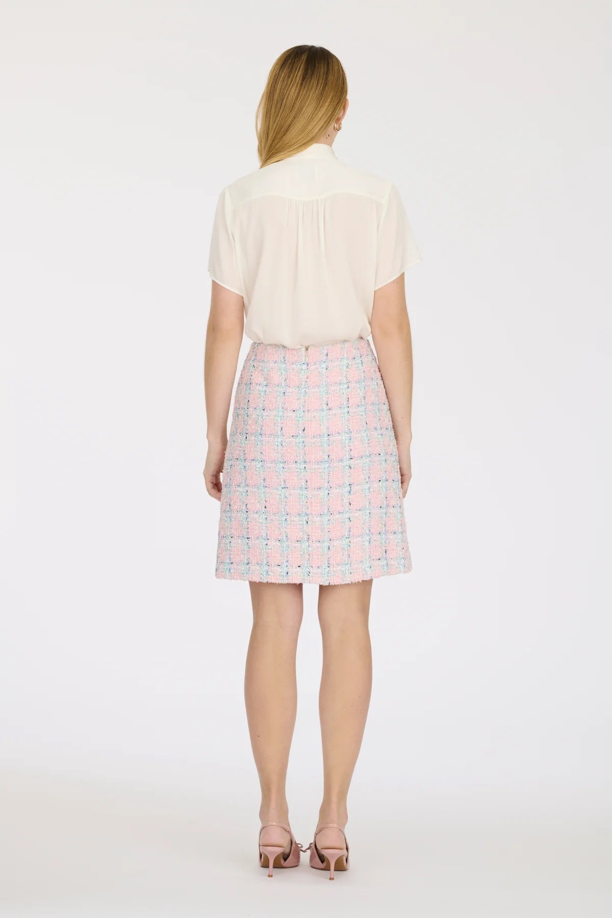 Weill checked tweed skirt
