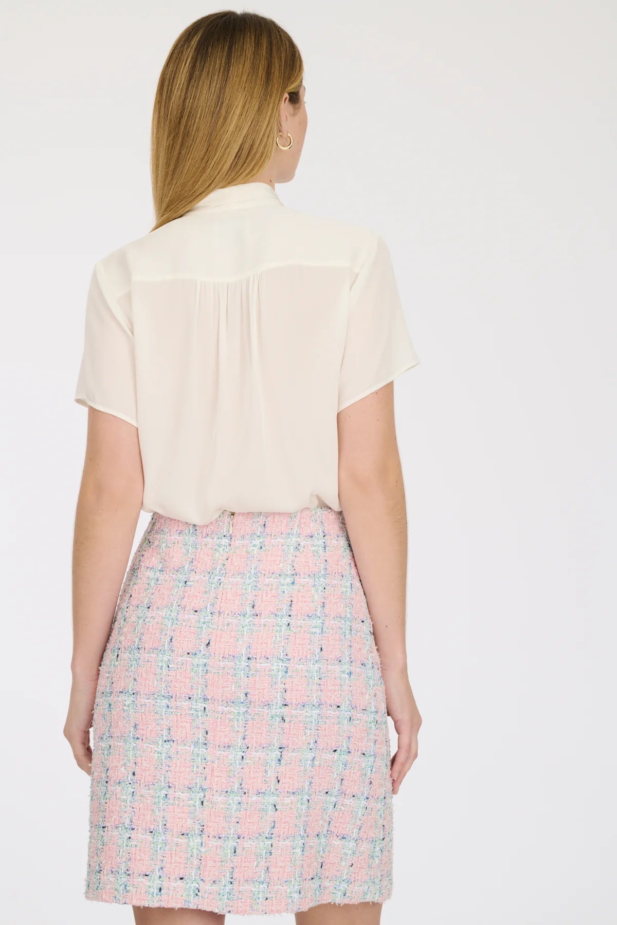 Weill checked tweed skirt