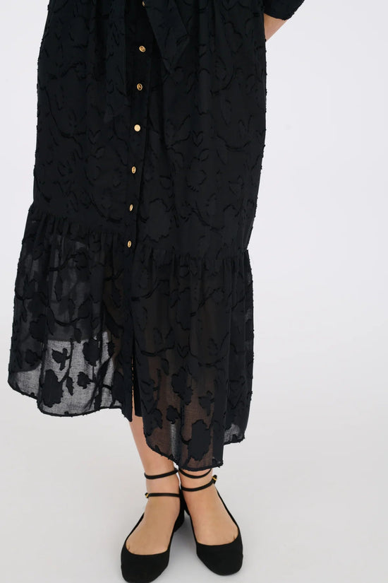 Weill long cotton jacquard dress 125102