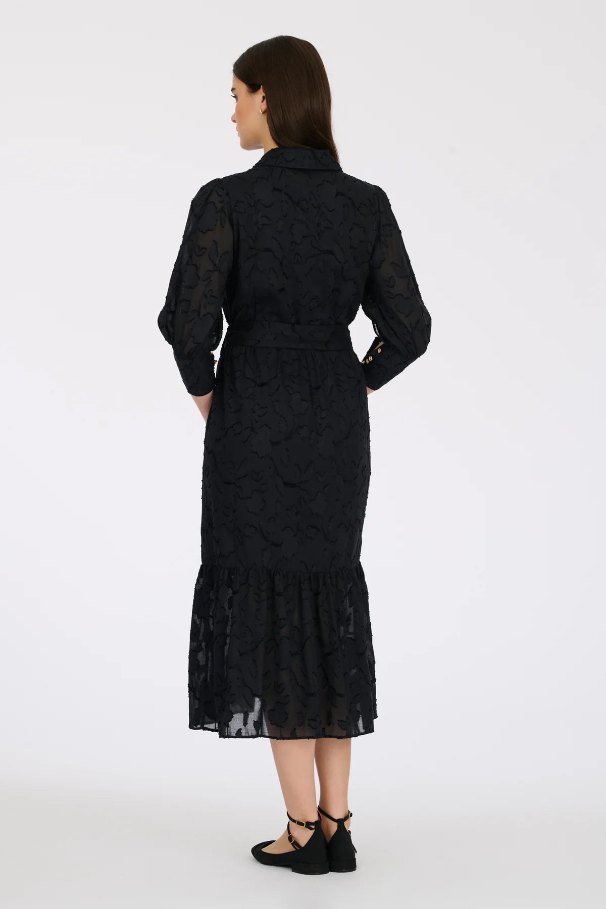 Weill long cotton jacquard dress 125102