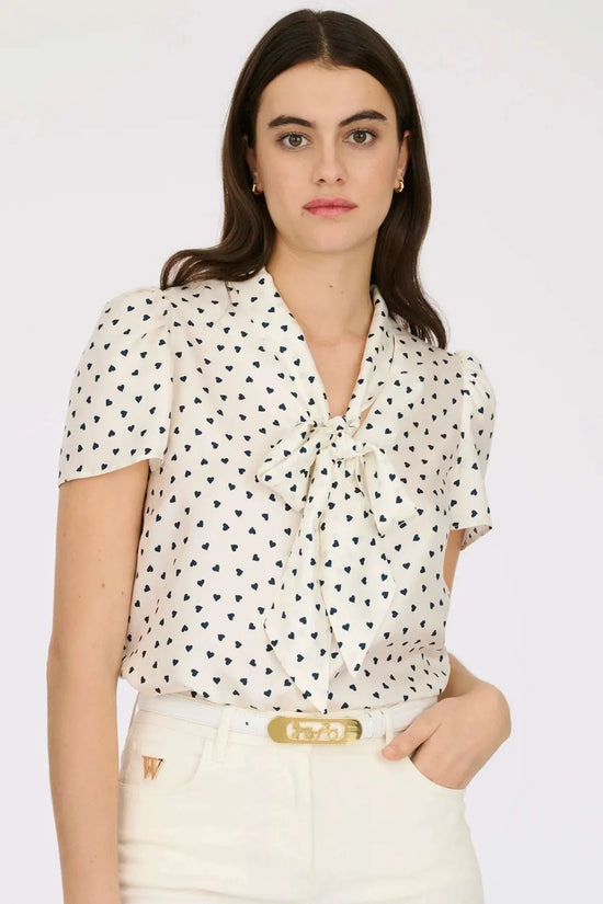 Weill heart print blouse 127005