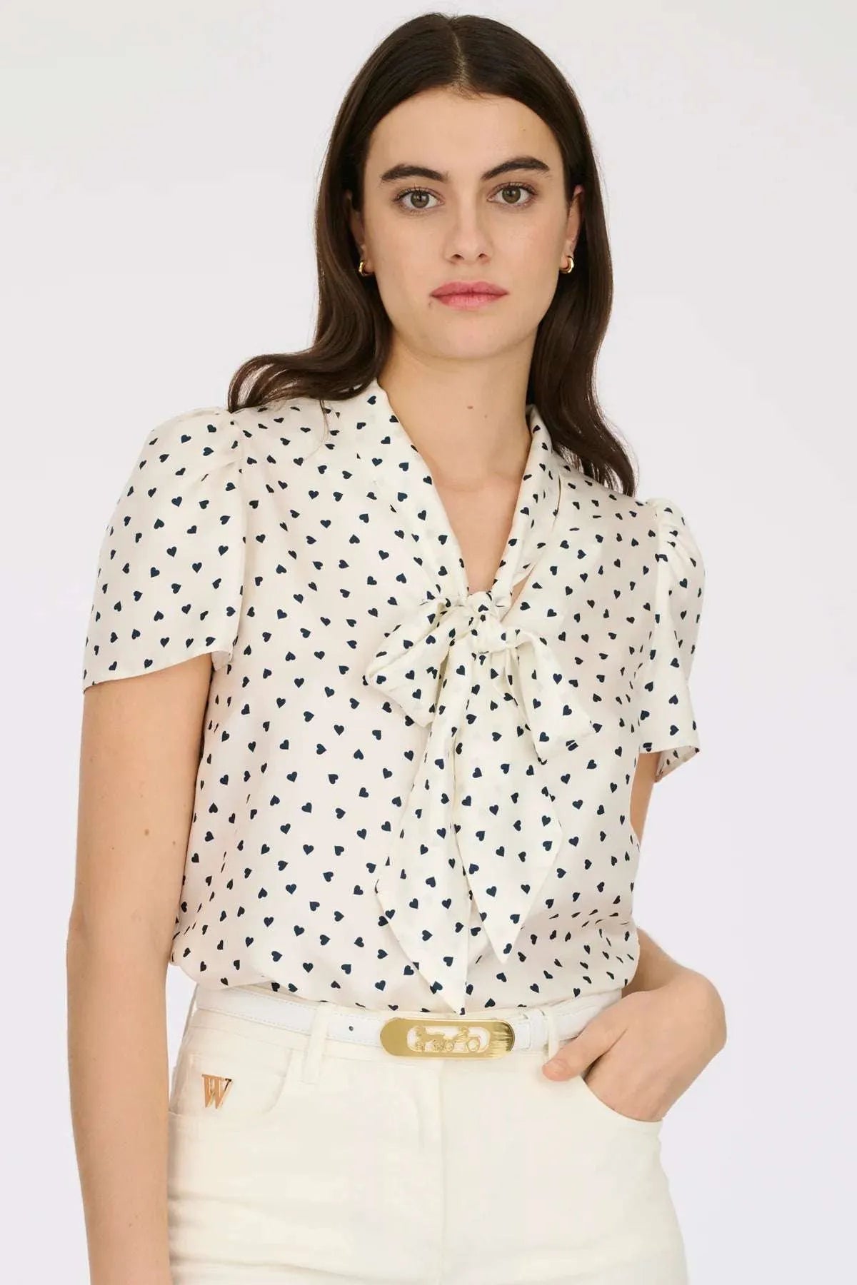 Weill heart print blouse 127005