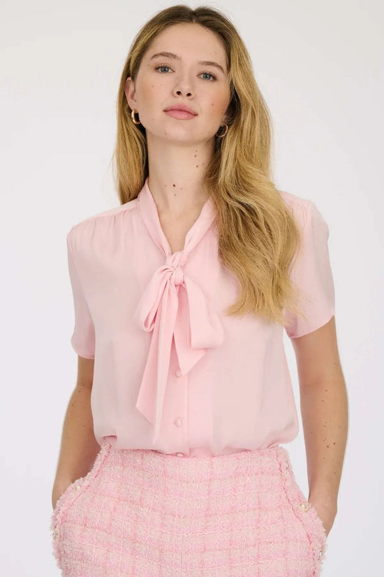 Weill pink pussycat bow blouse 127006